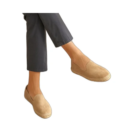 Round-Toe Suede Espadrilles