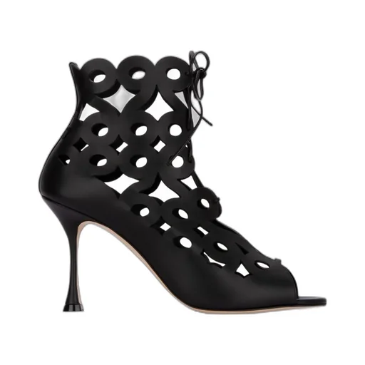 Hollowed-Out High-Heeled Sandals