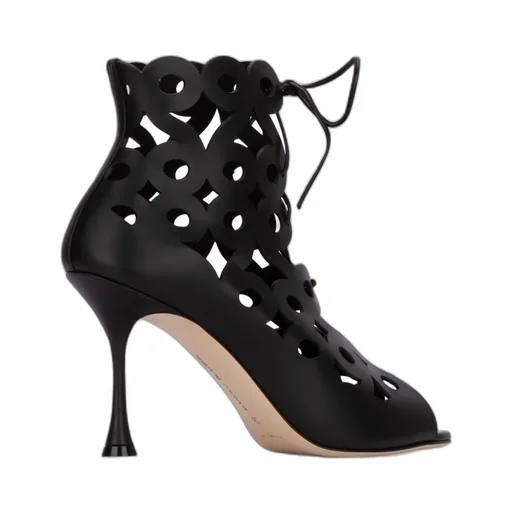 Hollowed-Out High-Heeled Sandals