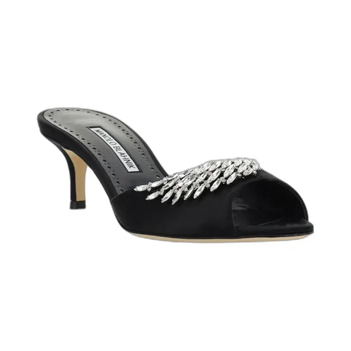 Lumana Embellished Satin Mules