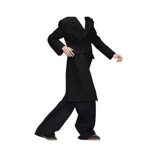 Long Sleeved Double-Breasted Coat