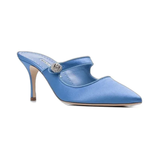 Crystal Button Muller High Heels