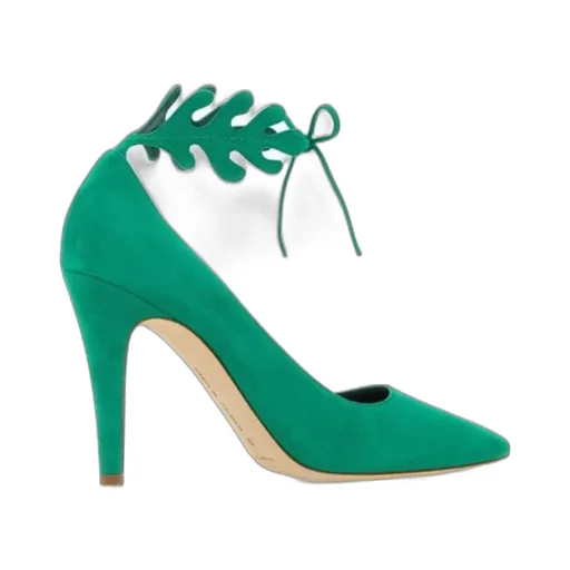 105Mm Leather Pumps