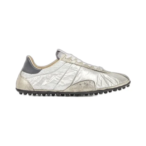 Metallic Lace-Up Sneakers