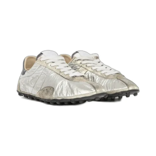 Metallic Lace-Up Sneakers