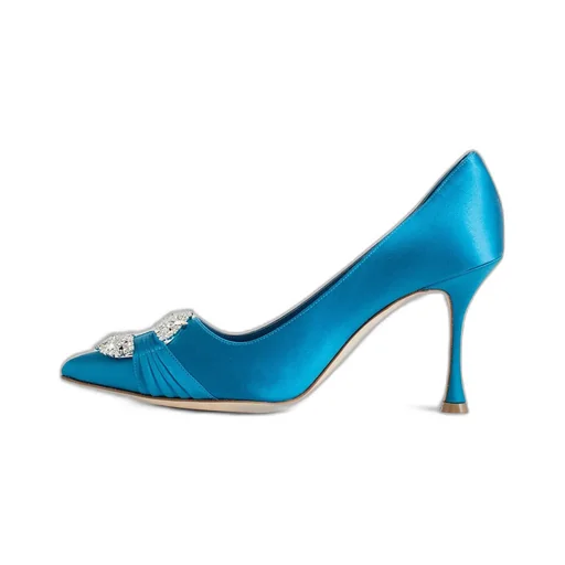 Maida Embellished Satin Pumps