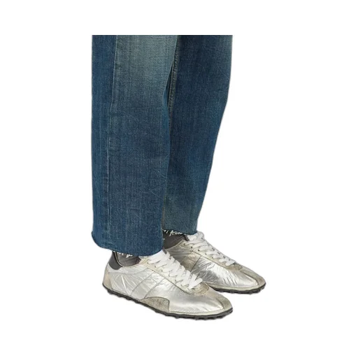 Metallic Lace-Up Sneakers