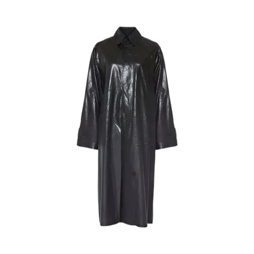 Long Sleeve Coated Trench Coat