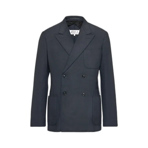 Double-Breasted Peak Lapel Jacket