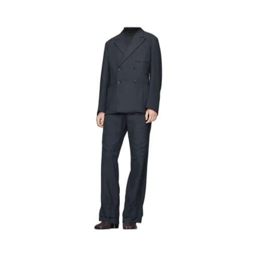Double-Breasted Peak Lapel Jacket