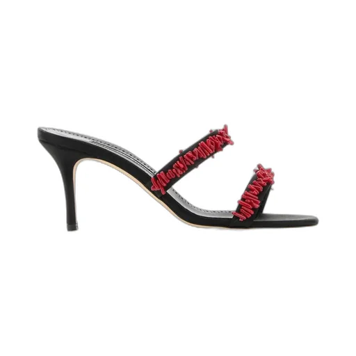 Clorettenu Embellished Satin Mules