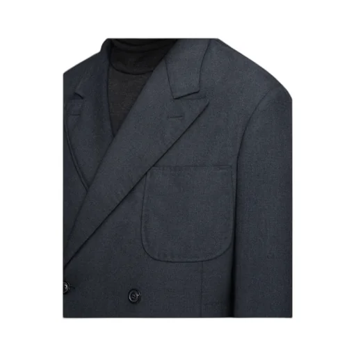 Double-Breasted Peak Lapel Jacket