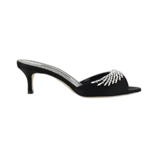 Lumana Embellished Satin Mules