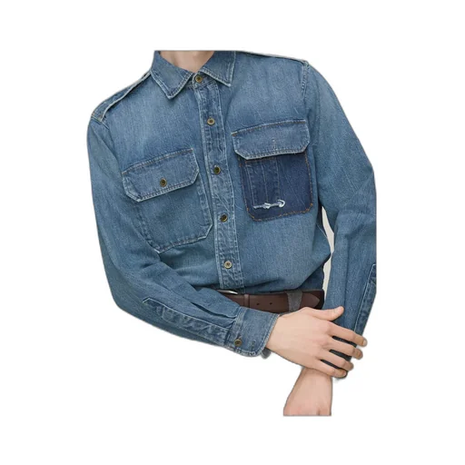 Flap Pocket Denim Shirt