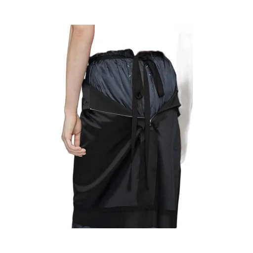 Layered Frayed Detail Midi Skirt