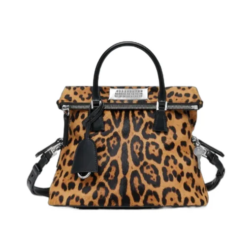 Mini 5Ac Leopard-Print Tote Bag
