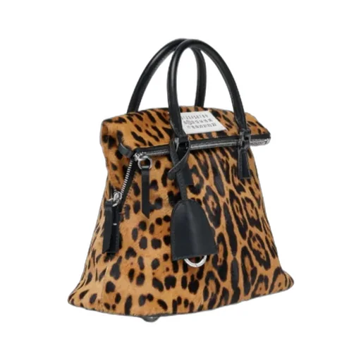 Mini 5Ac Leopard-Print Tote Bag