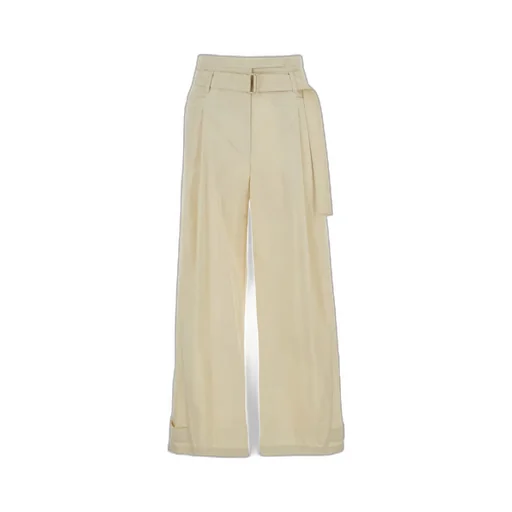Double Belt Pleated Pants