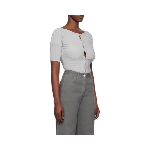 Short-Sleeved Round-Neck Sweater