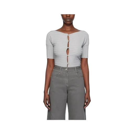 Short-Sleeved Round-Neck Sweater
