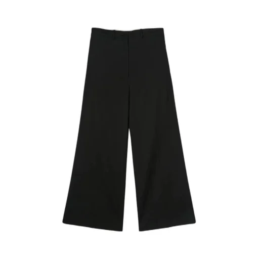 Twill Wide-Leg Trousers