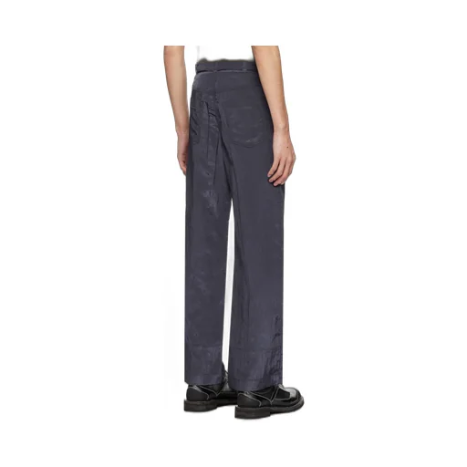 Drawstring-Waist Crinkled Trousers