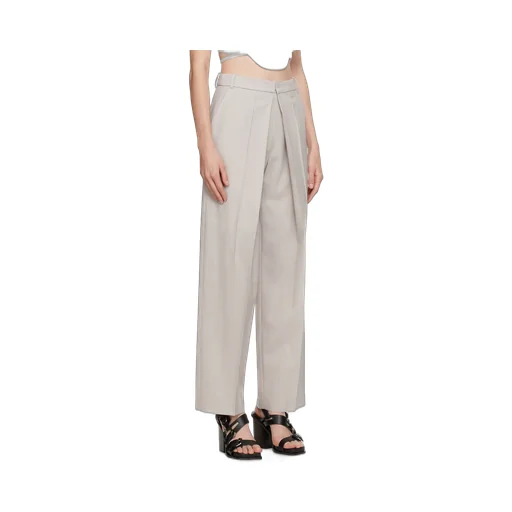 Belt Loop Deep Pleated Casual Pants