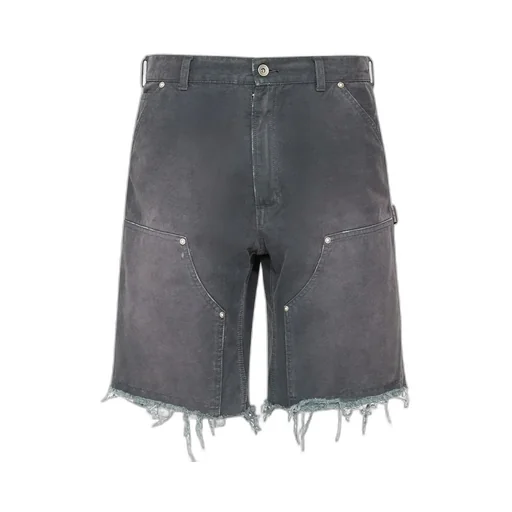 Stud Distressed Denim Shorts