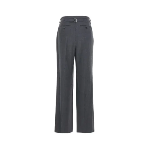 Buckled Wide-Leg Pants