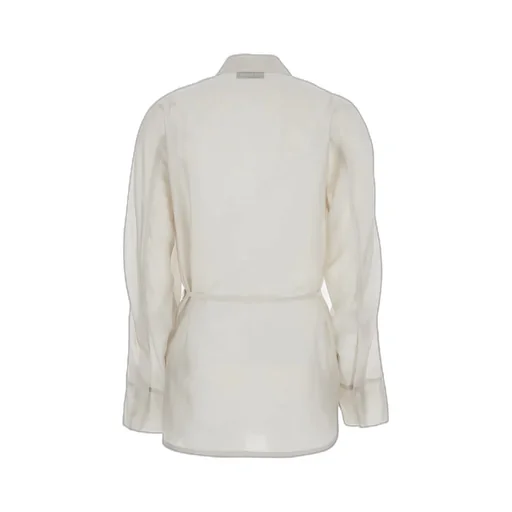 Shirt With Collar And Rear Strap
