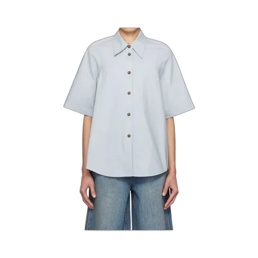 Pointed-Collar Cotton Shirt