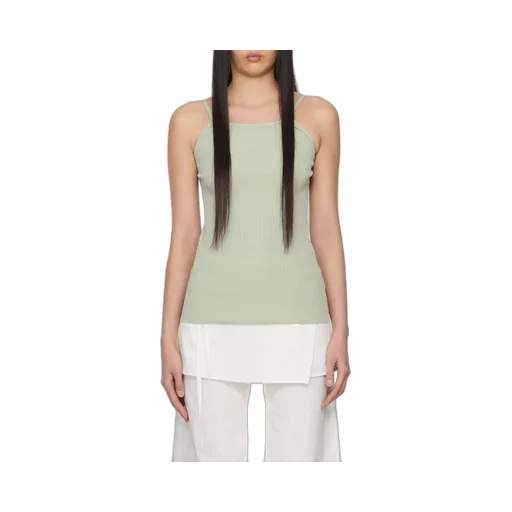 Halterneck Ribbed Tank Top