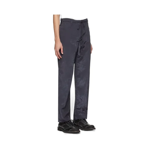 Drawstring-Waist Crinkled Trousers
