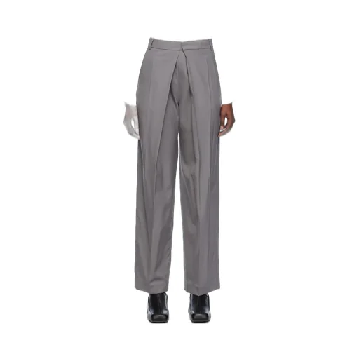 Pleated Wool Tailored Trousers