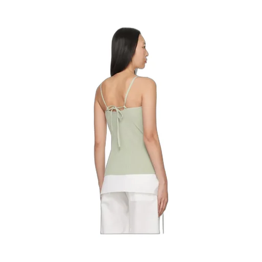 Halterneck Ribbed Tank Top