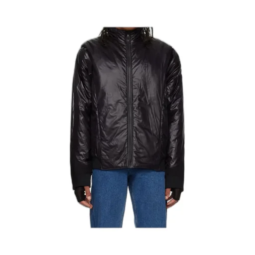 Reversible Down-Filled Polyester Satin Jacket