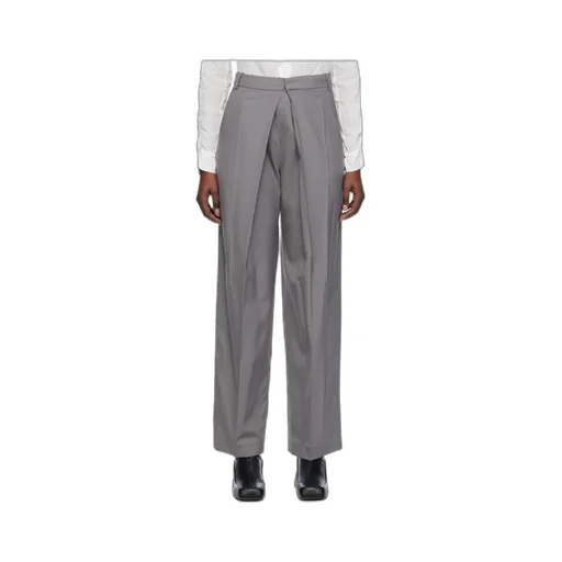 Pleated Wool Tailored Trousers