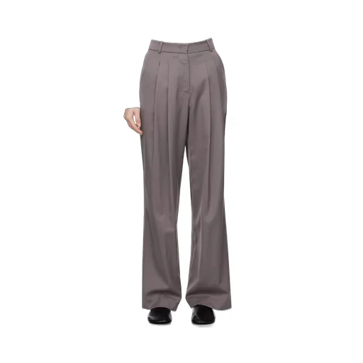 Pleated High-Waist Trousers
