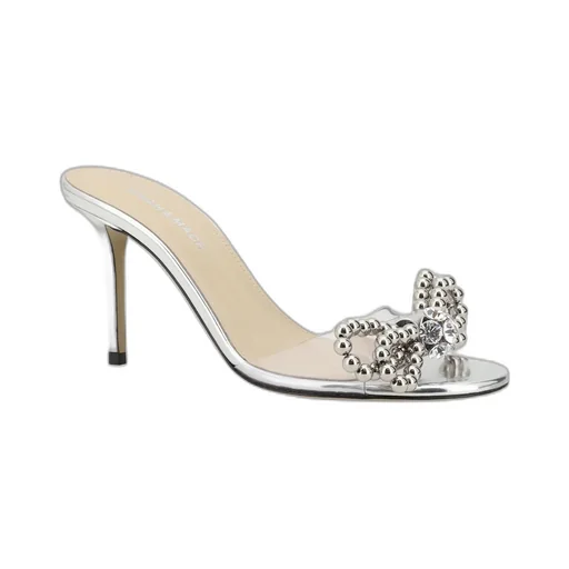 Stud Bow Embellished Mules