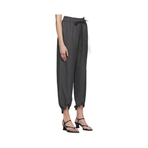 Cropped Tapered-Leg Trousers