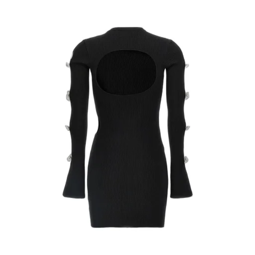 Bow Detailed Knitted Dress