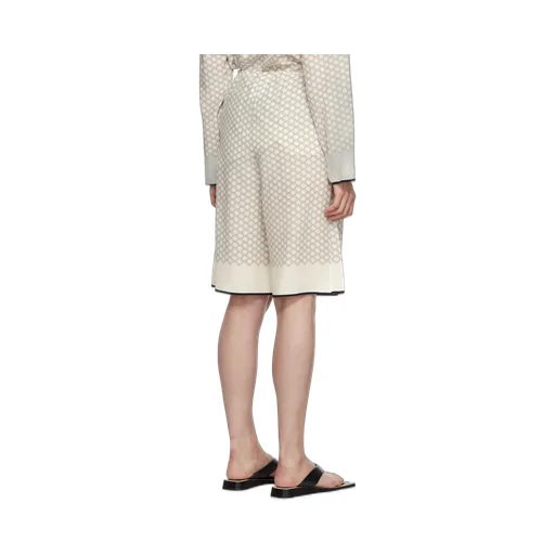 Monogram-Pattern Knee-Length Shorts