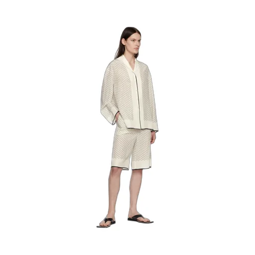 Monogram-Pattern Knee-Length Shorts