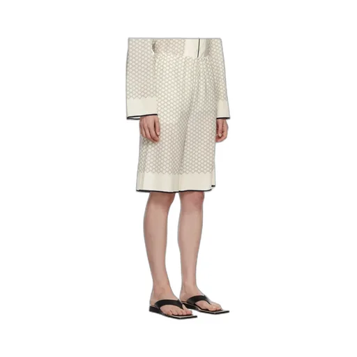 Monogram-Pattern Knee-Length Shorts