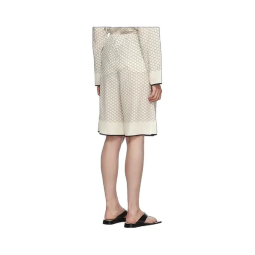 Monogram-Pattern Knee-Length Shorts