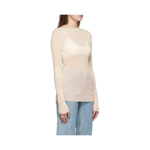 Boat-Neck Knitted Jumper