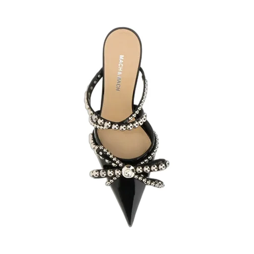 55Mm Studded Leather Mules