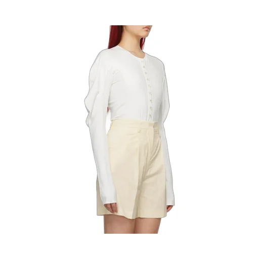 Puff-Shoulder Logo Band Shirt