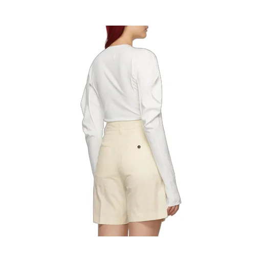 Puff-Shoulder Logo Band Shirt