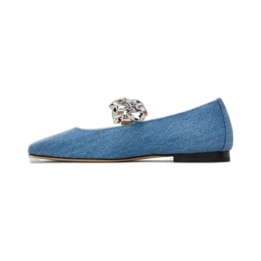 Heart-Charm Ballet Flats